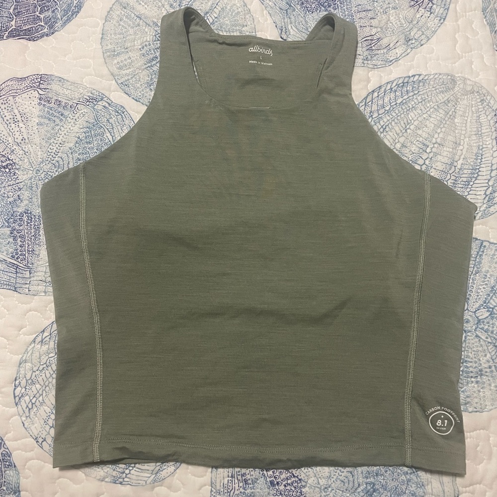 Allbirds Green Large tank with built in Bra